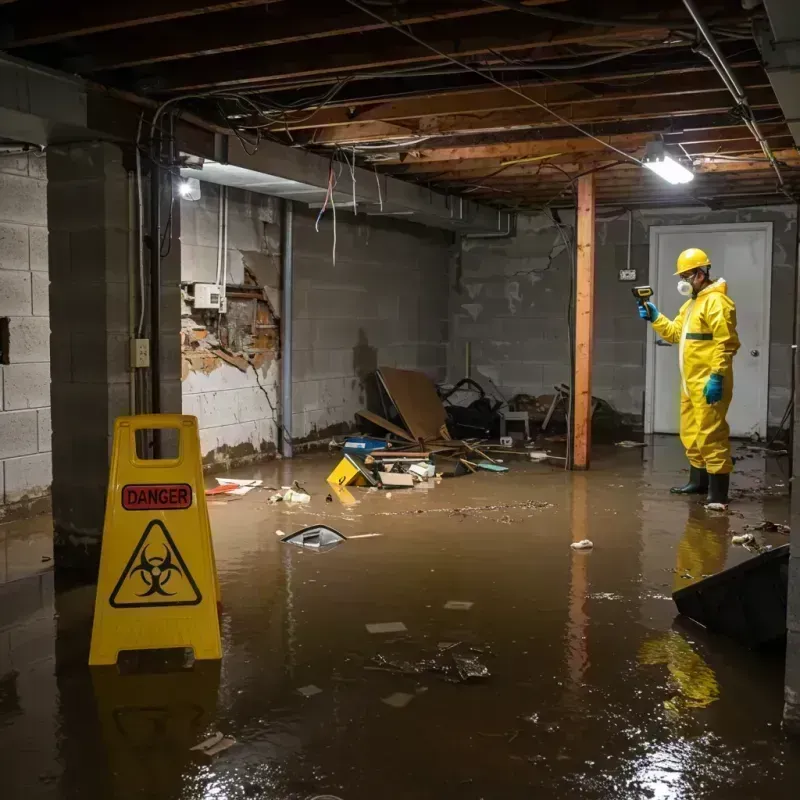 Flooded Basement Electrical Hazard in Northwoods, MO Property